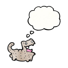 funny cartoon cat with thought bubble