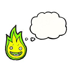 spooky flame cartoon