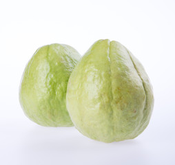 Guava (tropical fresh guava) on white background.