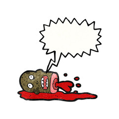 gross severed head cartoon