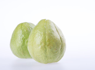 Guava (tropical fresh guava) on white background.