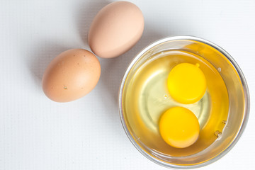 Raw eggs
