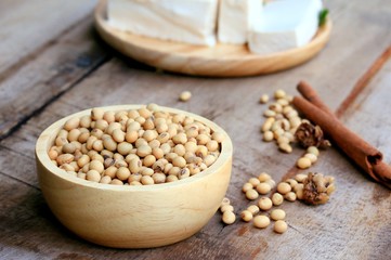 Soybeans and tofu