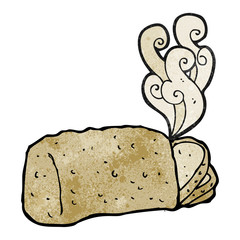 steaming hot bread cartoon