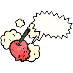 cartoon cherry skull