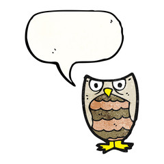 hooting little owl cartoon