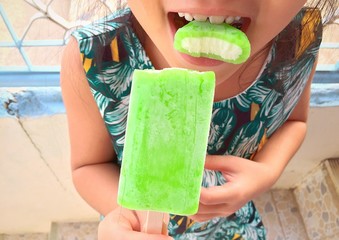 girl eating ice cream