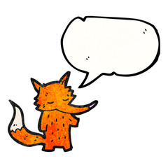 cute little fox cartoon