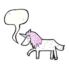 unicorn with speech bubble