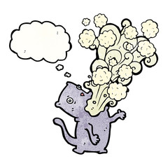cartoon cat belching