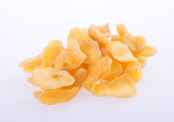 apple dry or dried apple slices on background.