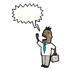 cartoon shouting businessman