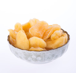 apple dry in bowl or dried apple slices.
