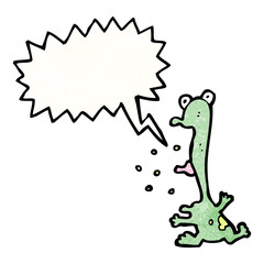 Retro cartoon with texture. Isolated on White.