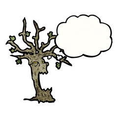 cartoon spooky tree