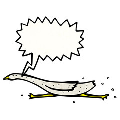 running goose cartoon