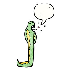 hissing snake cartoon