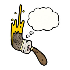paintbrush with thought bubble