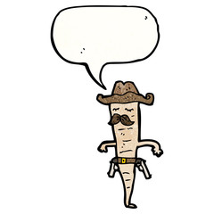 cartoon vegetable cowboy