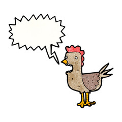 squawking rooster cartoon