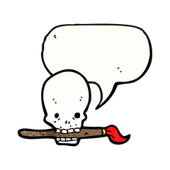 art skull symbol cartoon