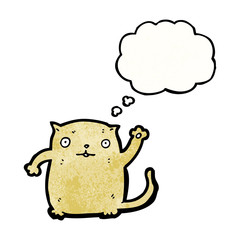 cartoon waving cat