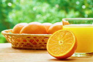 Oranges and juice