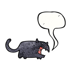 spooky black cat cartoon