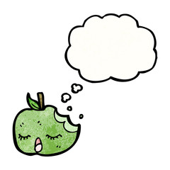 apple with thought bubble