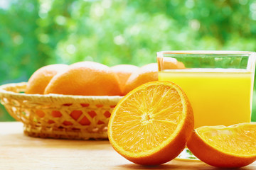 Oranges and juice