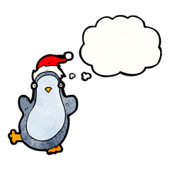 penguin with thought bubble