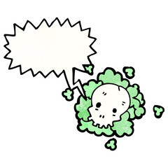 cartoon skull cloud