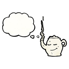 teapot with thought bubble cartoon