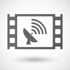 35mm film frame with a satellite dish