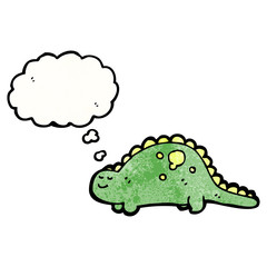 friendly dinosaur with thought bubble