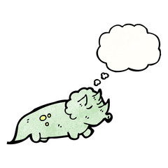 friendly dinosaur with thought bubble