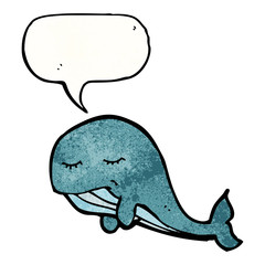 whale with speech bubble cartoon