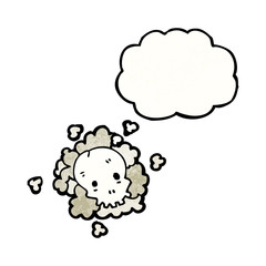 cartoon skull cloud