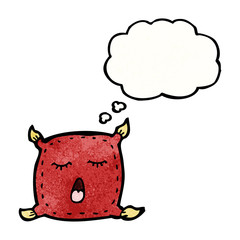 cushion with though bubble cartoon