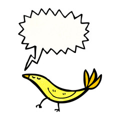 cartoon singing bird