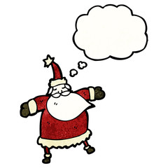 santa claus with thought bubble