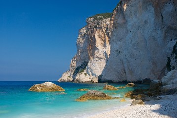 Erimitis beach on Paxos Island in Greece - obrazy, fototapety, plakaty