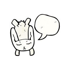 white rabbit cartoon