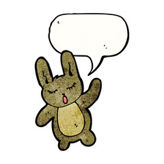 waving rabbit cartoon