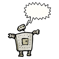 shouting robot cartoon