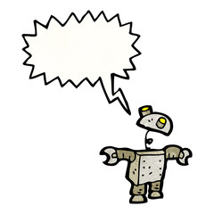 shouting robot cartoon