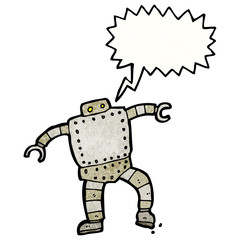 shouting robot cartoon