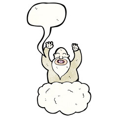 god on cloud cartoon
