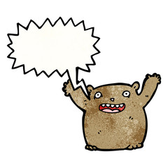 crazy cartoon bear