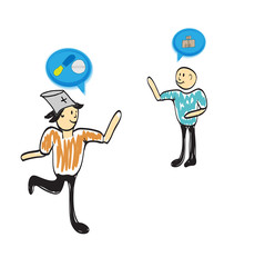 doctor listens to the patient  illustration